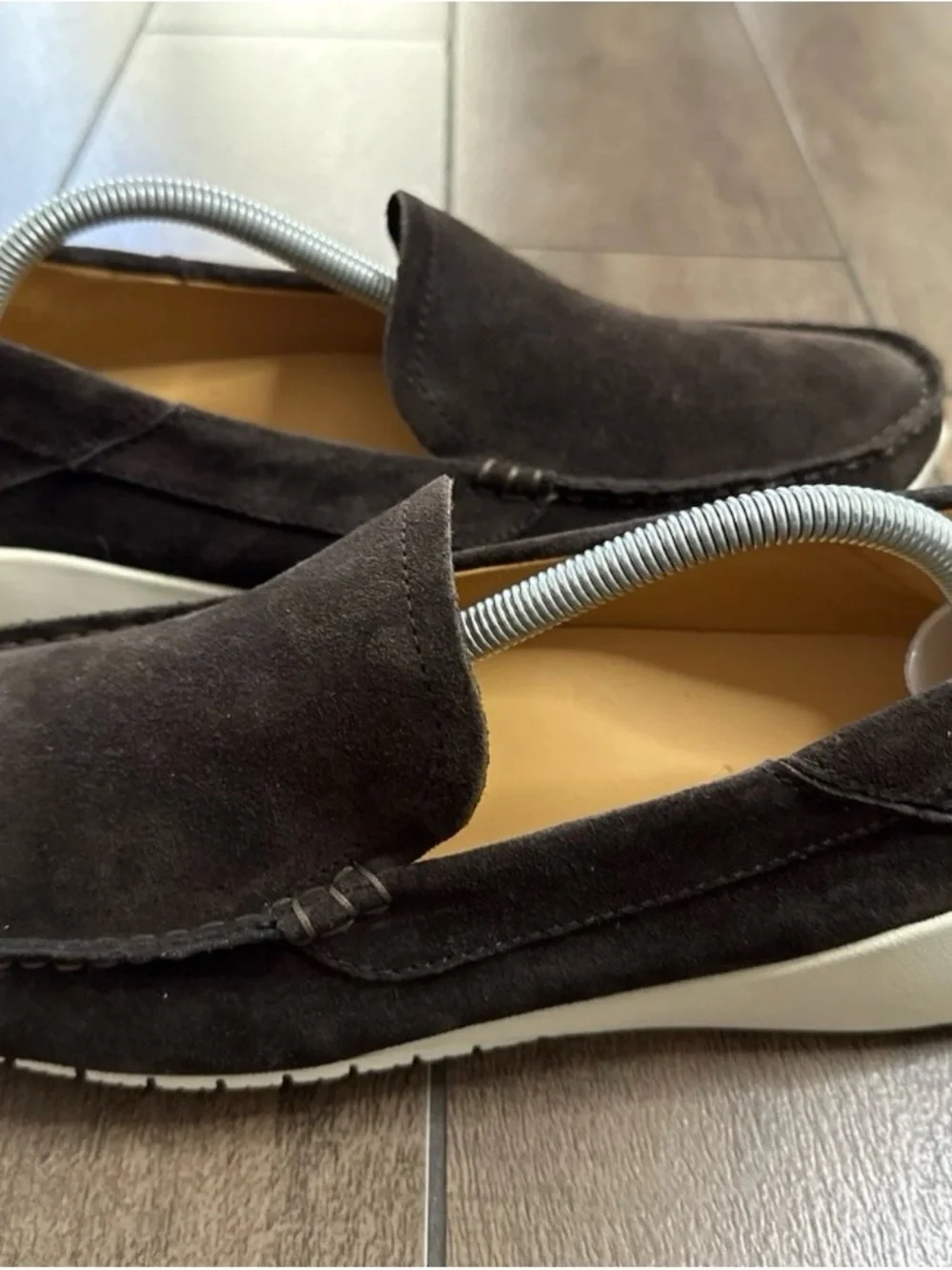 Olukai Ka'a Leather Suede Loafer Brown 10535-6363 Men's Sz 10